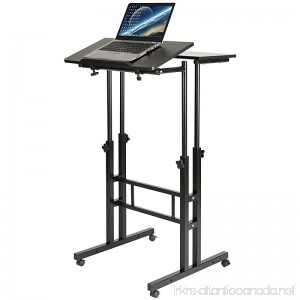 Doeworks Mobile Stand Up Desk Height Adjustable Computer Work