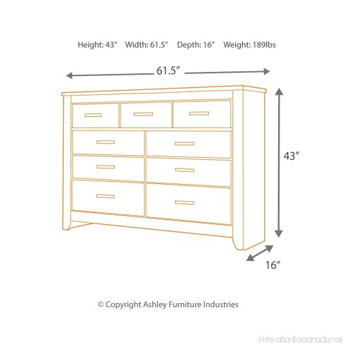 Ashley Furniture Signature Design Zelen Dresser 7 Drawer