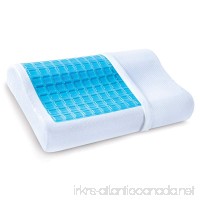 Contour Memory Foam Pillow w/ Cooling Gel by PharMeDoc - Orthopedic Bed Pillow incl. Removable Pillow Cover  Contour Design - B071WKSSY5