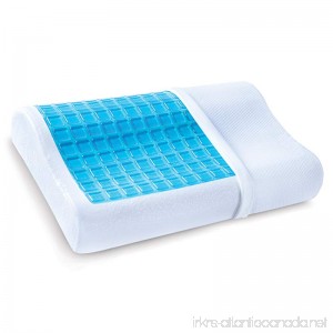 Contour Memory Foam Pillow w/ Cooling Gel by PharMeDoc - Orthopedic Bed Pillow incl. Removable Pillow Cover Contour Design - B071WKSSY5