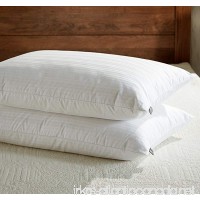 downluxe Goose Feather Down Pillow - Set of 2 Bed Pillows for Sleeping with Premium 100% Cotton Shell Queen - B01JIBYSG8