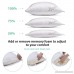 Homitt Shredded Memory Foam Pillow CertiPUR-US and OEKO-TEX Approved Bamboo Pillow for Sleeping. Bed pillow for Back and Side Sleeper Support Dust Mite Resistant Use (Queen) - B0757JHQ9T