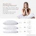 Meeracula Pillows for Sleeping PREMIUM Adjustable Loft - Shredded Certipur Memory Foam Pillow for Neck Pain Relief Bamboo Cover with Cooling Effect For Side Back Stomach Sleeper Queen Size - B07D51W11F