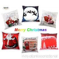 6 Pack Christmas Pillow Cover/Christmas Elements/ 18" x 18" for Christmas Decorative Supplies(Christmas pillowcases 1) - B076K11R3Q
