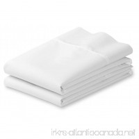 aashirainwear Two Quantity Pillowcase 100% Cotton 400-Thread-Count Standard Size White Solid (30x20) - B078BP5RHR