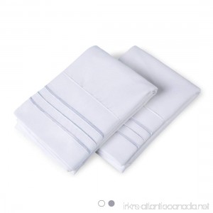 Balichun 300 Thread Count 100% Long Staple Cotton Pillowcases Set of 2 Ultra Soft Luxury Hotel Quality (King White) - B07BGQPWP6