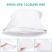 BENEWELL 2 Queen Size Pillow Cases 100% Cotton Hypoallergenic Pillow Cover Envelope Closure End 20x30 Inch (Set of 2 White) - B07FP6CG52