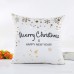 DGQ Christmas Pillows Covers Decorative 18x18 Inch Set of 4 Cotton Snowflakes Gold Print Merry Christmas Decorative White Throw Pillow Case Covers - B076WXN21X