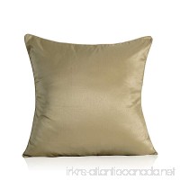 Evolive Faux Silk Solid Color Euro Sham Pillow Cover 26"x26" (Gold) - B075Q5J4QN