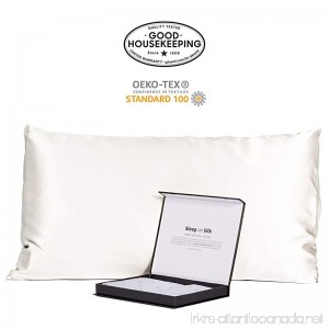 Fishers Finery 30mm 100% Pure Mulberry Silk Pillowcase Good Housekeeping Quality Tested (White Q) - B01LYQUJWD