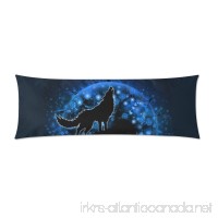Multiple Designs Moon Blue Wolf Long Body Pillowcase Pillow Cover Pillowslip 21"x60" (Two-sides Printing) - B078CXML56