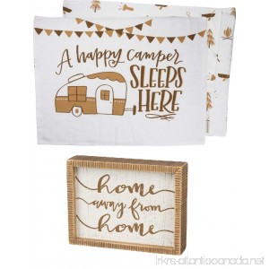 PBK Primitives by Kathy Glamper bundle of 2 Camper Pillowcases and Box Sign Home Away From Home - B07CW47G2J
