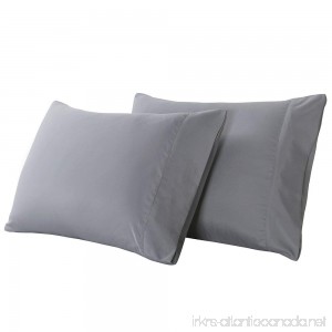 Vaulia Lightweight Microfiber Pillowcases Set of 2 (Standard-size Grey) - B075Q54BHC