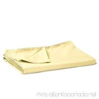 144TC Polycotton Solid Standard Bed Cover Flat Sheet (1PC Cream  Twin) - B077VK3T1B