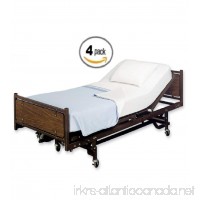 4pk Egyptian Bedding Cotton Flat Hospital bed Sheets  White - B00K4DMSHG