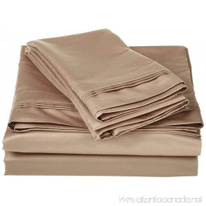 600 Thread Count 100% Egyptian Cotton Classic 1-Piece Flat Sheet/ Top Sheet California King Size Taupe Solid . - B016RA32JC