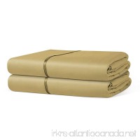 Beckham Hotel Collection Luxury Flat Sheet (2-Pack) - Luxurious Soft-Brushed Microfiber  Hypoallergenic and Stain Resistant - Queen - Gold - B06XSBFPDW