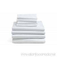 COPOLTEX 2 Piece Flat Sheets  50% Cotton/Polyester  White - B071GW6HMT