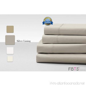 Cotton Rich Sheet Sets (California King Grey) 800 Thread Count like Hotel Quality Luxury Bedding Sets with 18 Deep Pockets 4 Piece Breathable Super Soft Bed Sheets by FBTS Basic - B0721PYGQK