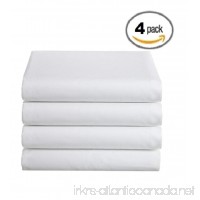 Deluxe Flat Bed Sheet Cotton – White – Full Size  4pk - B00T9YGKJ8