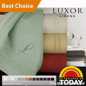 Egyptian Pillowcases - Ultra Soft Luxurious Wrinkle & Fade Resistant Premium Hotel Quality- Giovanni Line by Luxor Linens (2 King Size Cases Sage) - B0731NZJCW