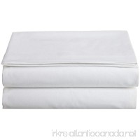 Globaltex Fine Linens 300 Thread Count 100% Turkish Cotton Sateen White Flat Sheet Queen Size 90"x120" - B01LWTWVT1