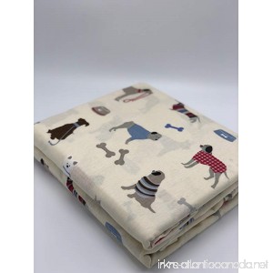 GT Heavyweight Flannel Flat Sheet Friendly Puppies - B07CH1221R
