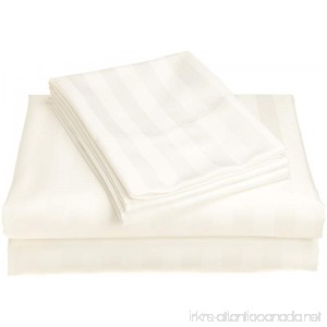 Peacock Alley Luxury Linens Duet II 400-Thread-Count 100-Percent Egyptian Cotton King Flat Sheet White - B002IPGERS