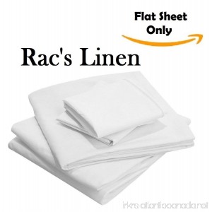 Rac's Linen Top - OFFER SALE # 1- PC Flat / Top Sheet Only - 100% Egyptian Cotton Luxurious Solid Look 600 Thread Count Fabulous  White  Color Flat Sheet Sizes ( King 102 X 108 ) - B074PBXM72