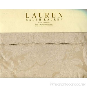 Ralph Lauren Verdonnet Jacquard Camel Queen Flat Sheet - B00C69MKUG