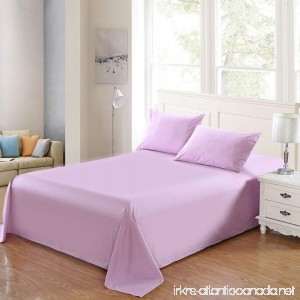RuiHome Solid Light Purple Soft Cotton Flat Sheet Sold Separately - King Size - B072FV9HCN