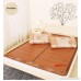 Summer sleeping mat Three-piece Bamboo mat Double-sided folding Ultra soft cool bedding Twin Queen-B 150x195cm(59x77inch) - B07CYWCZLG
