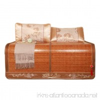 Summer sleeping mat  Three-piece Bamboo mat Double-sided folding Ultra soft cool bedding Twin Queen-B 150x195cm(59x77inch) - B07CYWCZLG