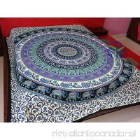 Triveni Art & Crafts King Size Cotton Flat Bed Sheet Mandala Tapestry Bohemian Bedspread Wall Hanging - B07CK61RLM