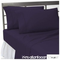 USA Bedding Sheet 650 Thread Count 1- PCs- Flat- Sheet Solid Pattern 100% Egyptian Cotton All Sizes & Colors ( Cal-King   Purple ) By Furnish Homes - B00TYHDADY
