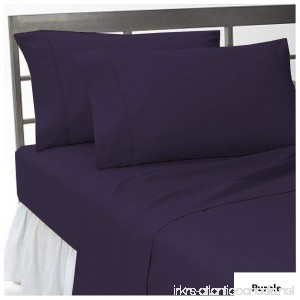 USA Bedding Sheet 650 Thread Count 1- PCs- Flat- Sheet Solid Pattern 100% Egyptian Cotton All Sizes & Colors ( Cal-King Purple ) By Furnish Homes - B00TYHDADY