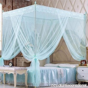 Bluelans 4 Corner Post Bed Canopy Mosquito Net Twin Full Queen King Size Netting Bedding White (Twin XL- 47(W)79(L) Blue) - B073F35XBM