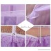 CdyBox Foldable Baby Adult Double Zipper Door Sleeping Yurt Mosquito Net Bed Canopy with Stand (L Purple) - B011ECTMLU