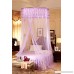 Double Lace Ruffle Bed Canopy Mosquito Net Purple - B01DY65R8G