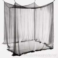 Four Corner Bed Canopy Hanging Mosquito Net Fit Full Queen King Size Bedding Black - B01DY65JA2