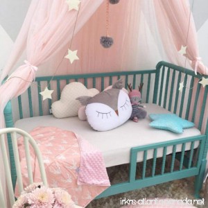 Leezeshaw Dome Bed Canopy Mosquito Net Curtains Tent with Stars for Girls Toddlers and Baby Kids - B072M4YN2K