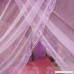 LuDan Mosquito Net Bed Canopy-Lace Luxury 4 Corner Square Princess Fly Screen Indoor Outdoor (Purple Full/Queen) - B07BJLC37L