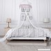 Mosquito Net Bed Canopy LHS Princess Round Lace Hanging Bed Canopy for Girls Toddlers and Adults Indoors or Outdoors for Beds Cribs Hammocks Large Queen Size with Height 250cm/98.4 in (White) - B07F146MSN