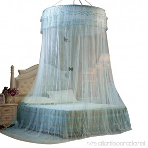 Mosquito Net Cover Princess Round Lace Mosquito Nets Conical Curtains Fly Screen Netting Bug Screen Repellant-Carrying Malaria & Diseases for Home or Travel Use (Blue) - B072XCCM7W