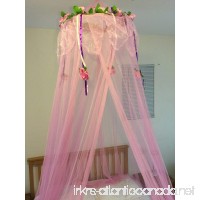 OctoRose Flower Top Around Bed Canopy Mosquito Net for Bed  Dressing Room  Out Door Events (Pink) - B0182LXSCA