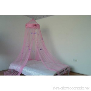 OctoRose Princess Crown Bed canopy mosquito net for crib twin full queen or king size (Pink) - B01KWPSJF0