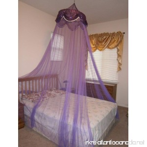 OctoRose Sequins Bed Canopy Mosquito Net for Bed Dressing Room Out Door Events (purple) - B00IRJDTUY