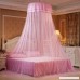 Pink Princess Dome Girls Fantasy Bed Netting Curtains with Butterfly Decoration Hanging Round Lace Canopy Kids Play Tent Mosquito Net for Double Bed - B07B8D1HVK