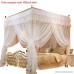 Pueri 4 Corners Bed Canopy Princess Queen Mosquito Net Netting Bedding for Queen Bed - B07C4Y1XVT