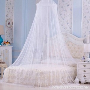 Scorpiuse Mosquito Net Bed Canopy Netting White Sheer Lace Dome Round Hoop for Crib Full Twin Queen Bed - B071KJBSVJ